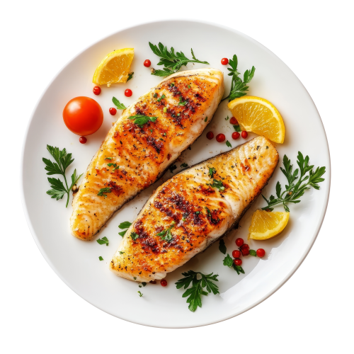 vecteezy_gourmet-grilled-fish-fillet-served-with-fresh-herbs-lemon_51337301 grillowana ryba